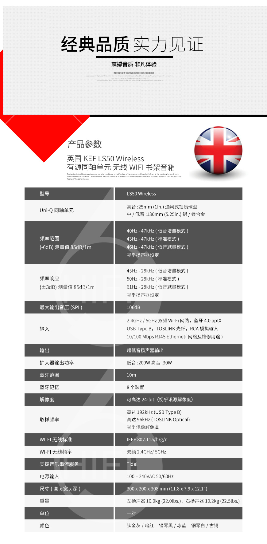 KEF LS50 Wireless,英國KEF LS50 Wireless 書架音箱,英國KEF HIFI音箱