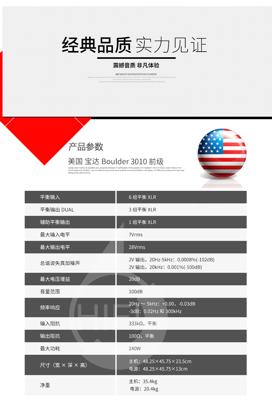 寶達3010,普達Boulder 3010,美國寶達功放