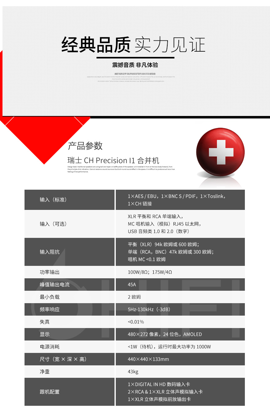 CH Precision I1,CH Precision 合并機,CH Precision 功放