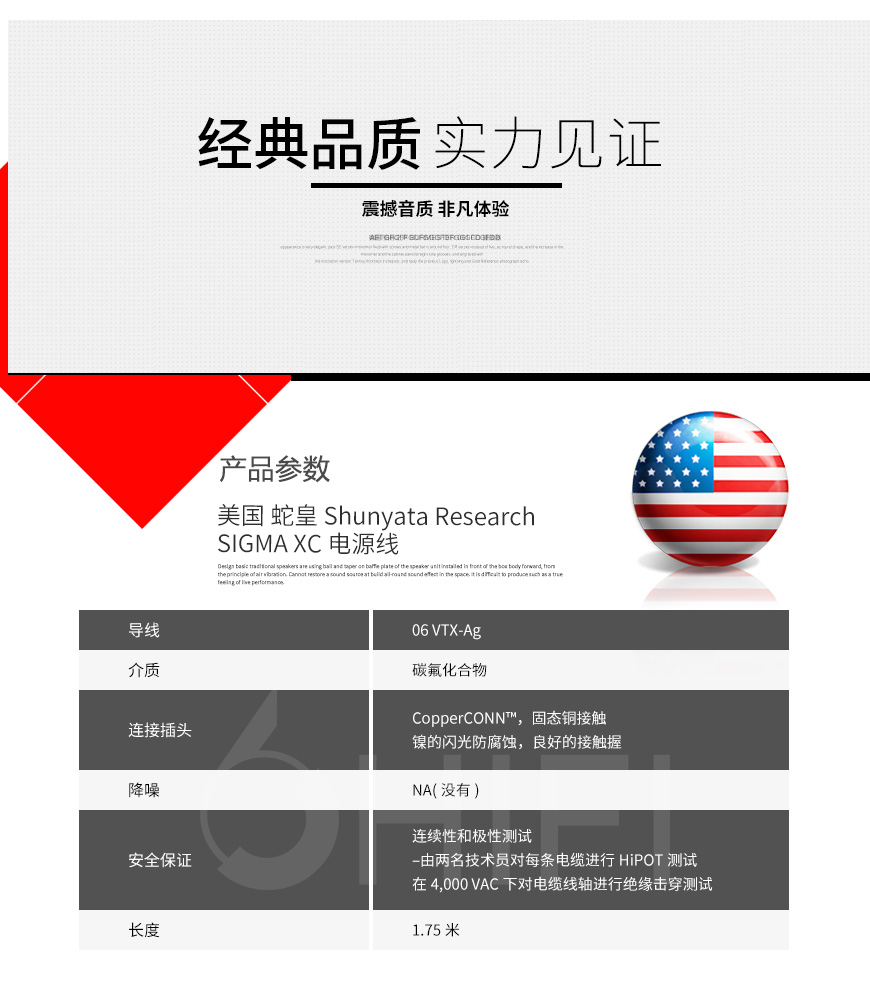 美國 蛇皇 Shunyata Research SIGMA XC 電源線,蛇皇 SIGMA XC 電源線,美國 Shunyata Research SIGMA XC,美國 蛇皇
