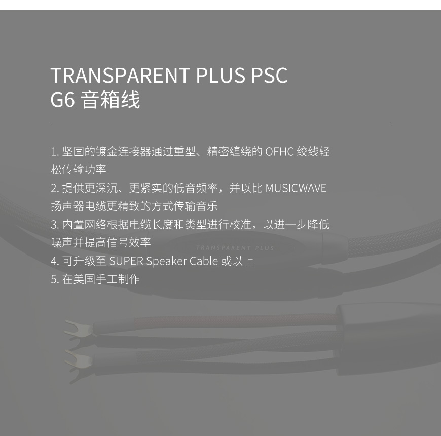 美國,天仙配,Transparent,美國Transparent,Transparent天仙配,PLUS PSC,PLUS PSC,PLUS,PSC,G6音箱線,G6,音箱線