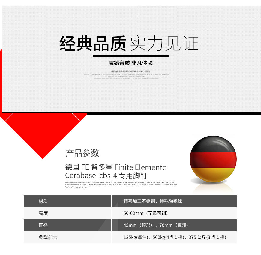 德國,FE智多星,Finite Elemente,FE,Cerabase cbs-4,cbs-4,專用腳釘,腳釘,腳墊