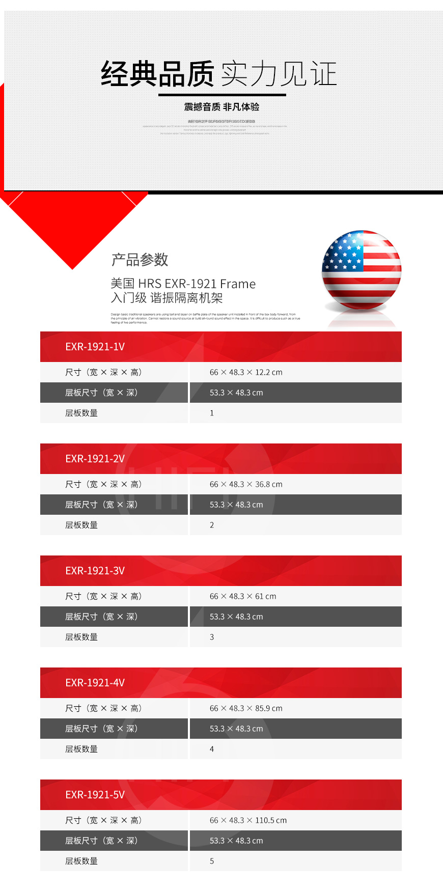 HRS,EXR-1921,Frame,入門級,諧振隔離機架,諧振隔離,機架